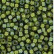 Toho seed beads 8/0 round Inside-Color Luster Black Diamond/Opaque Yellow-Lined - TR-08-246